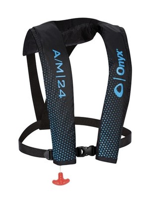 Onyx A/M-24 Automatic And Manual Inflatable Life Jacket Life Vest Blue Sealed