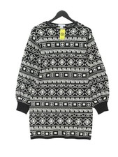 Warehouse Bodycon Midi Dress M in Black