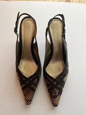 Aldo Nero Everyday Snakeskin Slingback Pointed Toe, Size 38 US 7.5-8