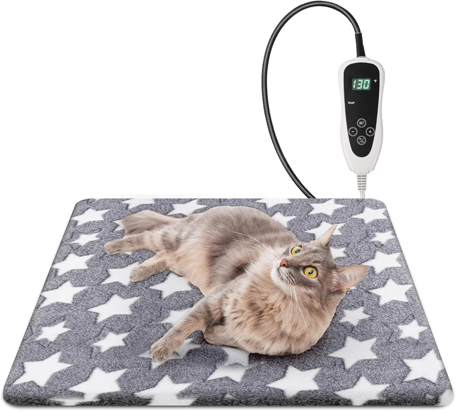 Newget Cat Heating Pad, Waterproof Pet Pad for Cats A: 18x18in, Grey