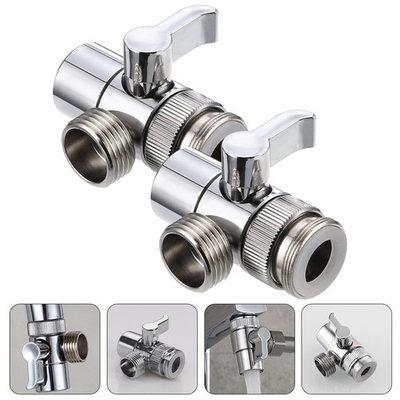 #ad #ad 2 Pcs Portable Faucet Adapter Trap Sink Shower Diverter Way Washer $21.99