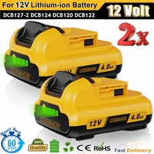 2Pack 12V 4.0Ah 12Volt Max Lithium-ion Battery For DeWalt DCB127-2 DCB120 DCB121