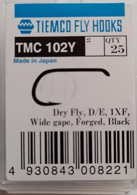 Tiemco TMC 102Y 25Stck. Fliegenhaken Trockenfliegenhaken