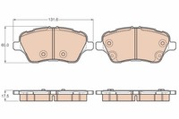 Bremsbelagsatz FÜR Ford Fiesta VI (CB1, Ccn), Ford B-MAX (Jk) - TRW GDB1959