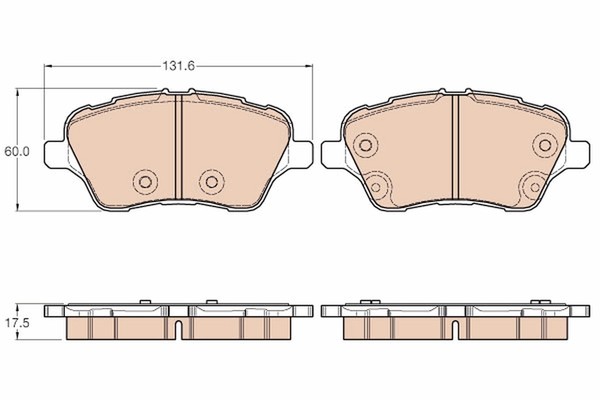 Bremsbelagsatz FÜR Ford Fiesta VI (CB1, Ccn), Ford B-MAX (Jk) - TRW GDB1959-image