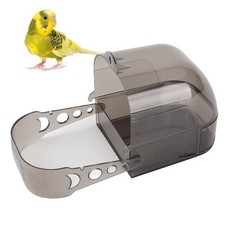 —Plastic Thicken Gray Black Parrots Multifunction Activity Feeding Box Bird Cage