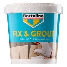Fix and Grout Tile Adhesive 1kg Ready Mixed Waterproof and Super White for Walls