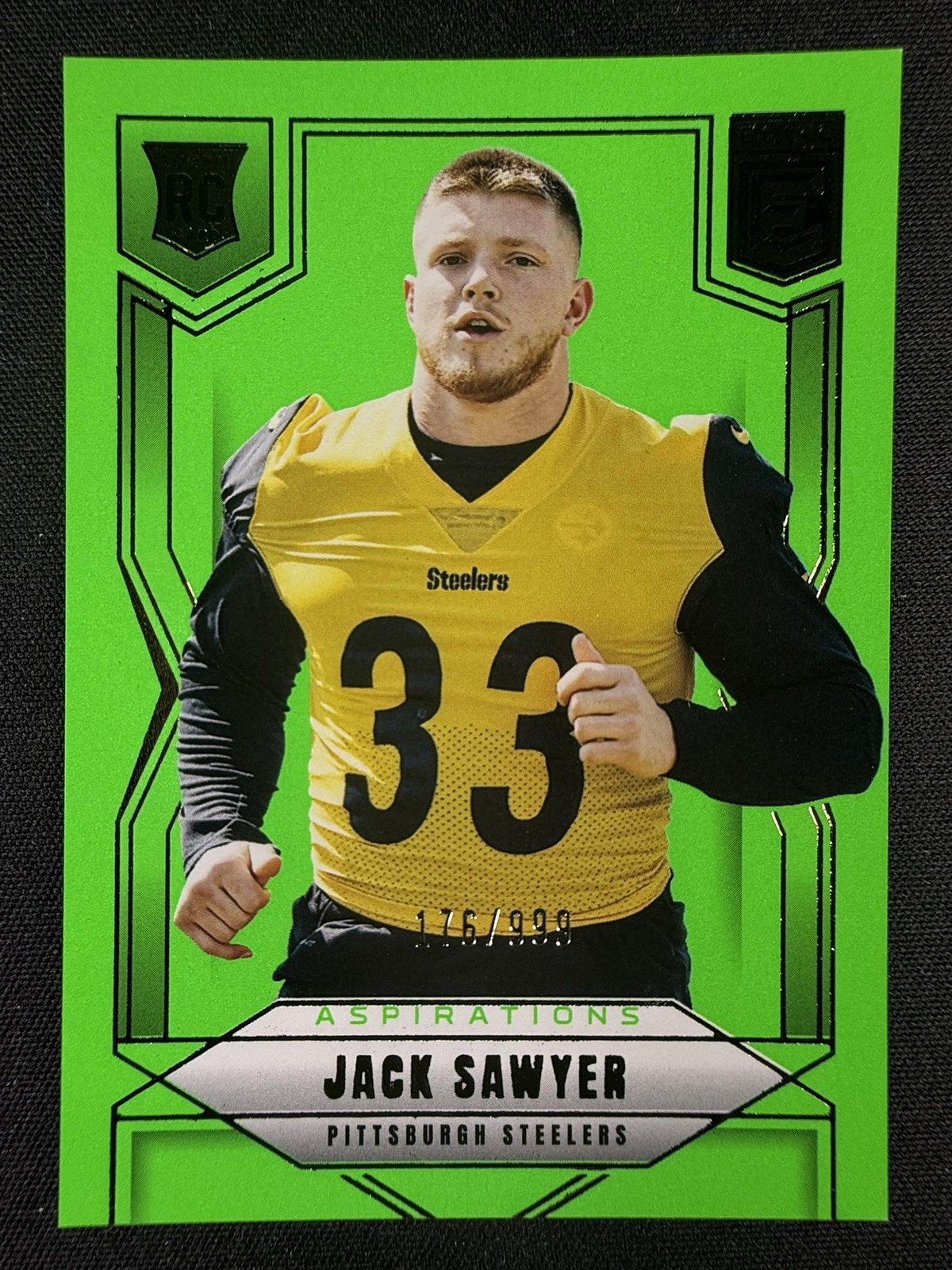 2025 Donruss Elite #120 Jack Sawyer Aspirations Lime Green Rookie #/999
