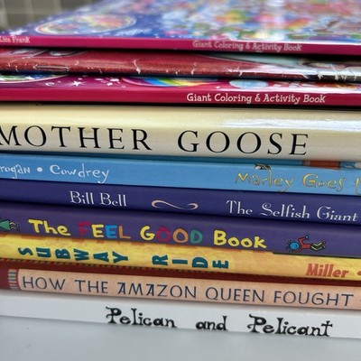 Lot of 7 Larger HC Children's 3 Activity Books Preschool Daycare Beginner Reader