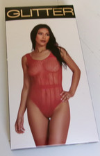 Glitter by Coquette Heart attack Teddy Style 35231 Red One size fits most