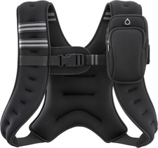 Weighted Vest, 6Lb/8Lb/12Lb/16Lb/20Lb/25Lb/30Lb Weight Vest with Reflective Stri
