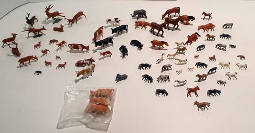 Konvolut Spur H0 und N Tiere - Pferde Kühe Rehe Hirsche usw. 72 Stück