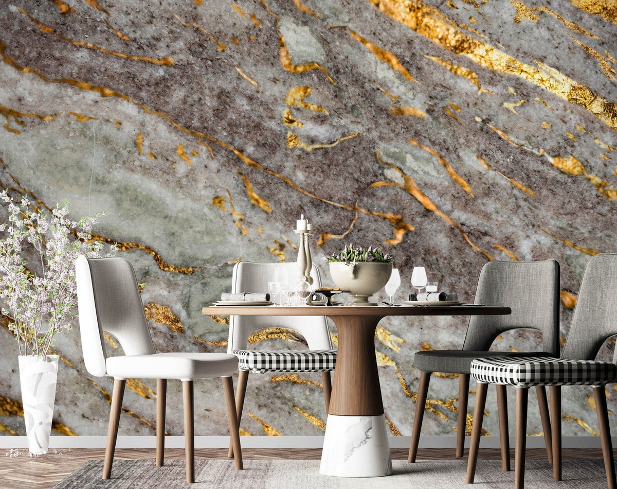 Autocollant Mural 3D Effet Marbre M7866 Romy - Décor Amovible Et Repositionnable, Neuf