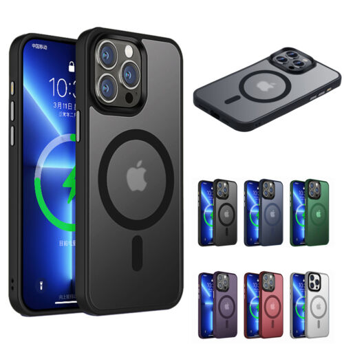 For iPhone 15 Pro Max 15 Pro 15 + 15 Slim Magnetic Mag Safe Hard PC Case Cover