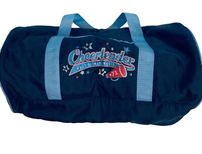 WALT DISNEY Wide World of Sports CHEERLEADER Duffle Bag VINTAGE Blue Tote  VGUC