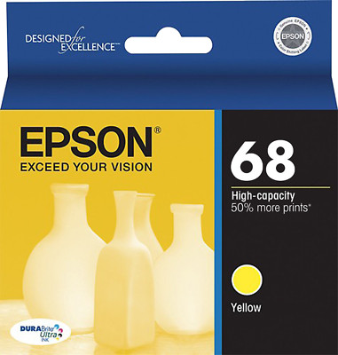 New Genuine Epson 68 Yellow Ink Cartridge Stylus CX5000, CX6000
