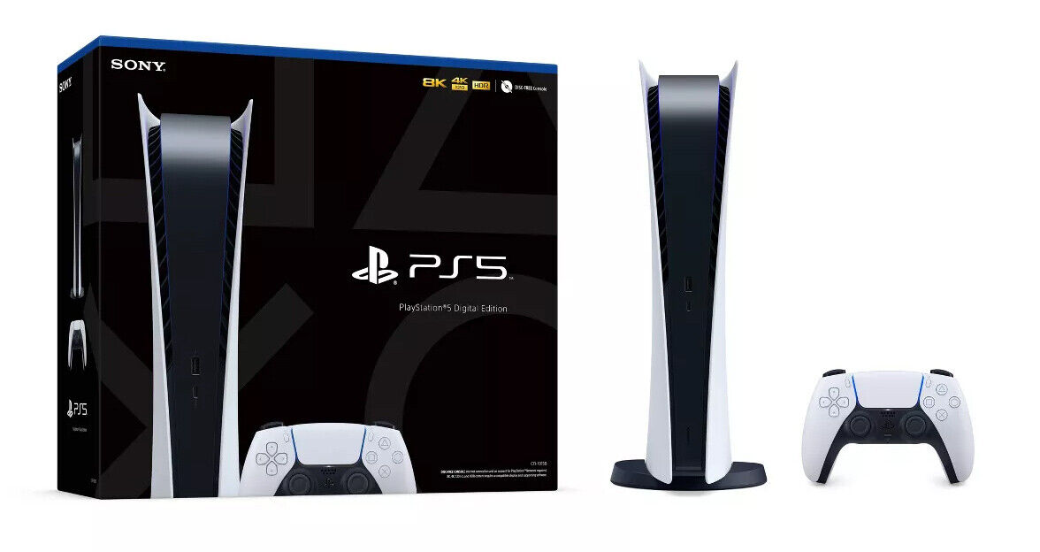 Sony Playstation 5 Digital Version with Extra DualSense Controller 