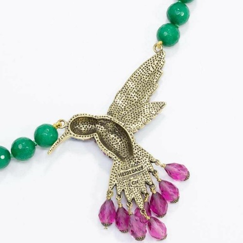 Heidi Daus Sincere Joy Beaded Hummingbird Drop Necklace - 第 4/4 張圖片