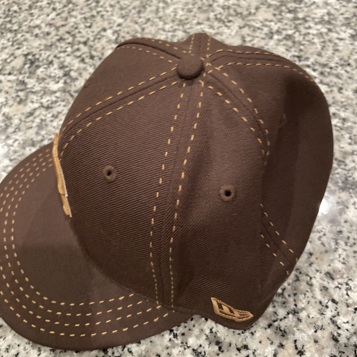 Brown New Era 5950 Brooklyn Dodgers Baseball Cap Hat 7 1/2