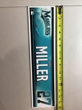Jai Miller Florida Marlins Baseball Game Used Locker Room Nameplate Plate