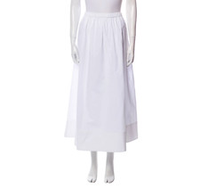 Jenni Kayne Lauren Maxi Skirt Womens XXL White Cotton Elastic High Rise Waist