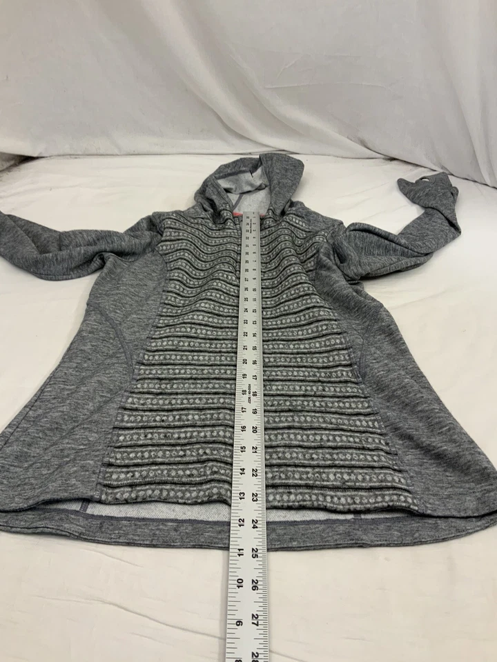 Sudadera con Capucha Mondetta 1/4 Cremallera M Gris Rayas Poli Lana YGI X1-208 Foto 4 de 4