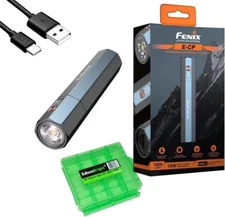 Fenix E-CP 1600 Lumen Rechargeable EDC flashlight Power Bank & cable carry case