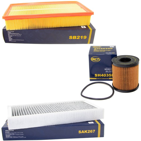 Inspektionspaket Filterset SCT FüR Citroen C5 II 2.0 16V RC 103 KW 140 PS-image