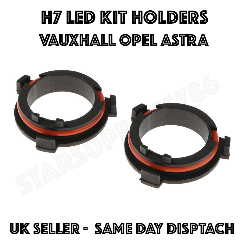 H7 LED CONVERSION KIT BULB HOLDERS ADAPTERS AUDI MERCEDES BMW VW SKODA