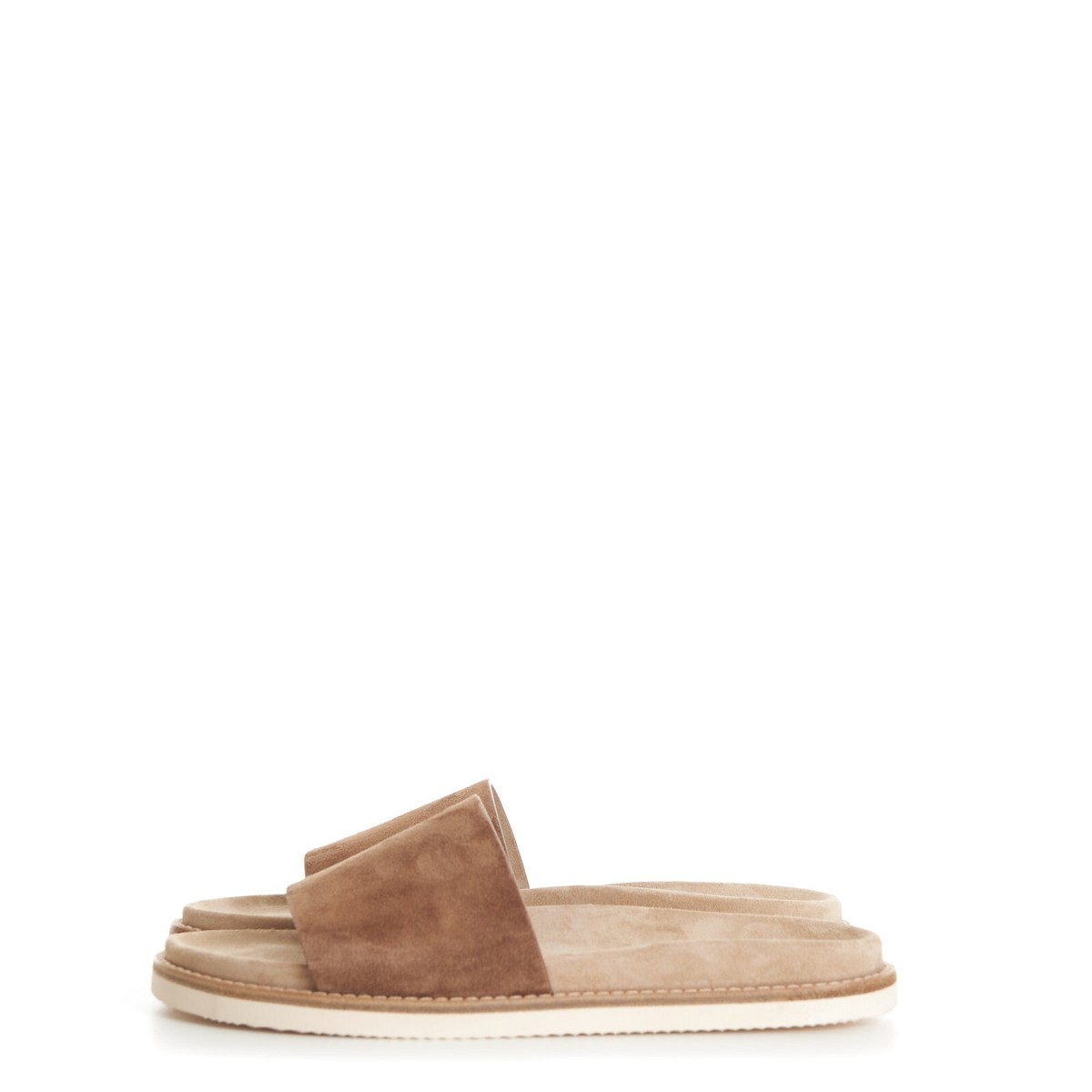 BRUNELLO CUCINELLI 695$ Suede Slide Sandals - Rubber Soles
