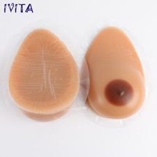 E Cup Self-Adhesive Silicone Breast Pads Teardrop CD TG Fake Boobs Enhancers
