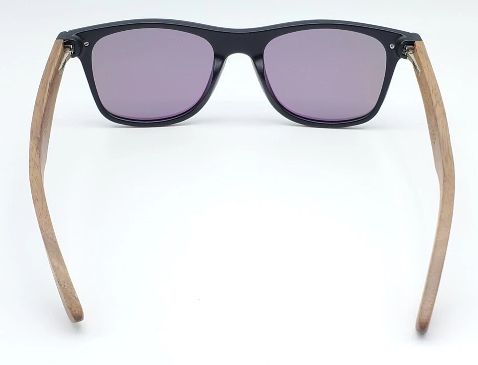 Gafas de sol cuadradas de madera beige polarizadas Barcur BC4126 Foto 3 de 4