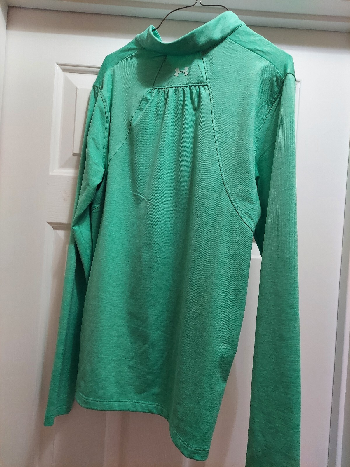 Under Armour Pullover Womens Small Fitted 1/4 Zip Green Athletic Top eBay