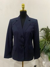 NWT Jones New York Women  s Navy Polyester Blend Pinstripe Blazer Jacket Sz 10P