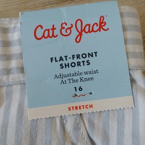 NWT Cat & Jack Boys Flat Front Shorts Grey Size 16 - Picture 5 of 8