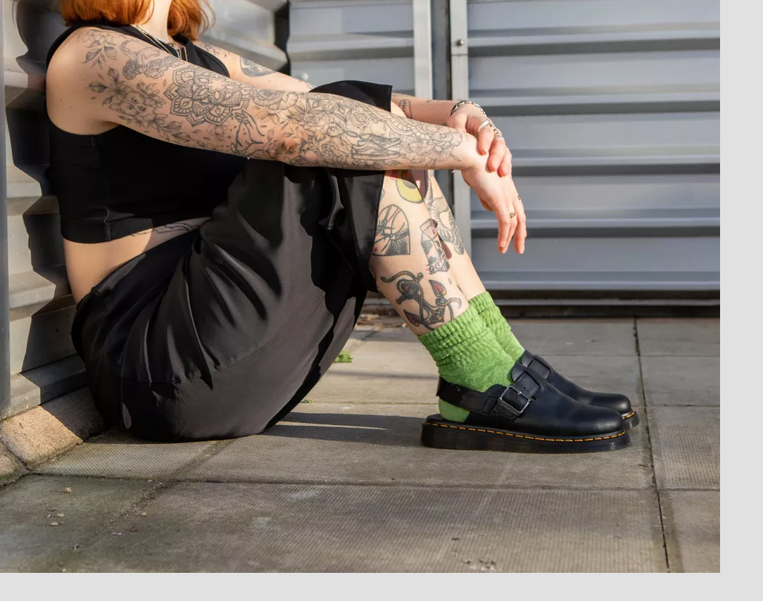 Dr. Martens JORGE II Black Brando SLINGBACK MULES MSRP$170