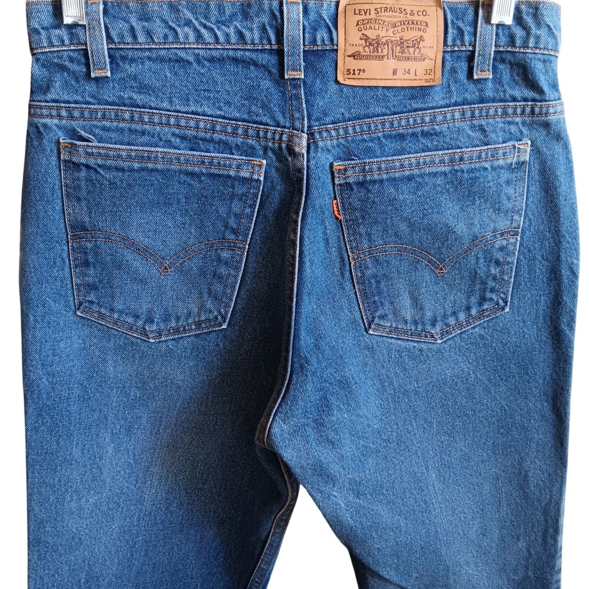 levi's 517 リーバイス　made in usa w34 L31 34x32 Levis 517 Mens Vintage 1990s Bootcut Jeans W34 L32 Blue