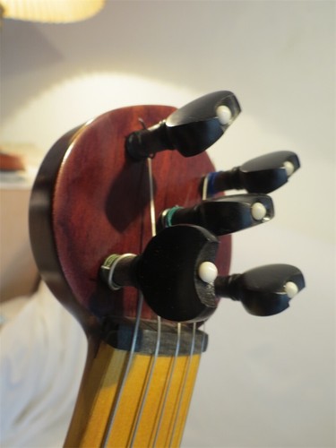 Copy old vielle 5 strings 15 3/4" vielle,medieval Fiddle ,powerful sound #14511 - Picture 10 of 11