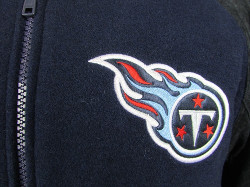Tennessee Titans NFL Men's Full-Zip Wool Leather Sleeved Jacket - Picture 2 of 10