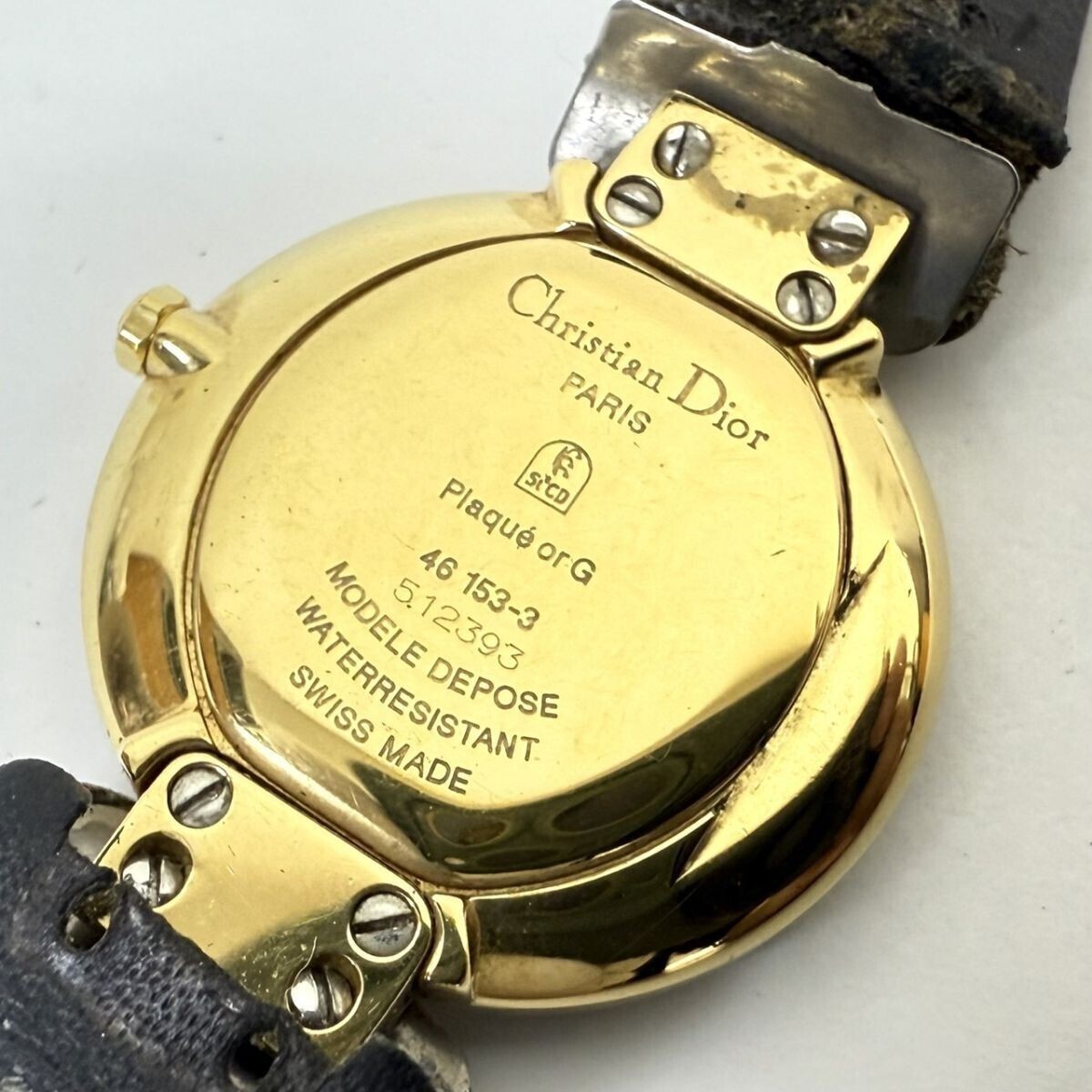 Exc+5 ] Christian Dior 46-153-3 Bagheera Black Dial Quartz Women's