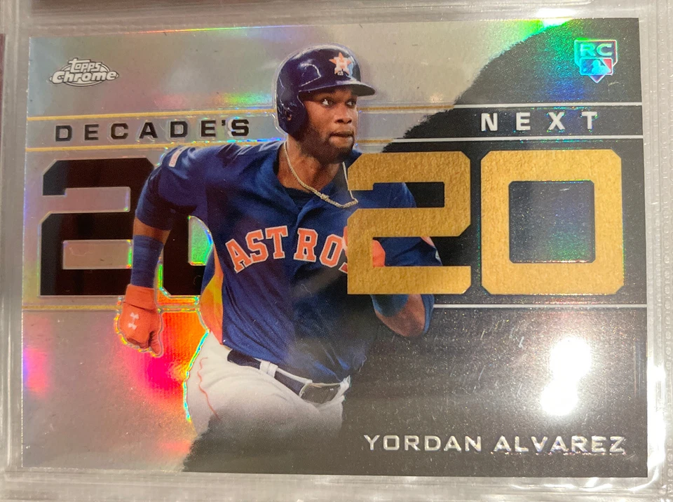 DUO Yordan Alvarez ‘20 Topps Chrome Update Rookie Debut & Decades Next Refractor - Image 3 of 4