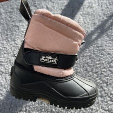 Polar Winter Girls Boots Fleece Lined Pink Black Size US 10