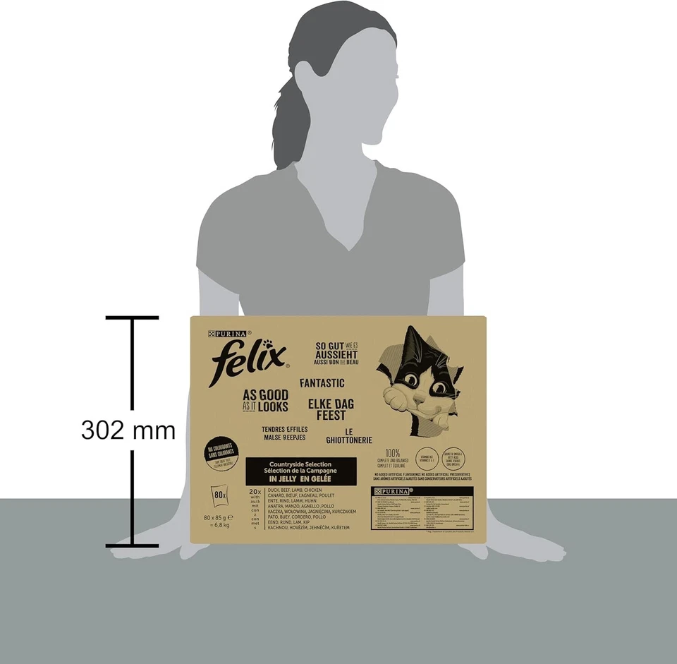 Purina Felix Le Ghiottonerie Wet Food for Cats, Pack of 80 sachets of 85g - Immagine 2 di 4