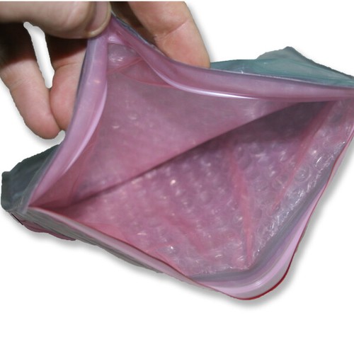 Lotto 10 sacchetti scudo statico 8" x 8" Z-MAR trasparenti, ammortizzati, elettrostatici - Foto 9 di 12