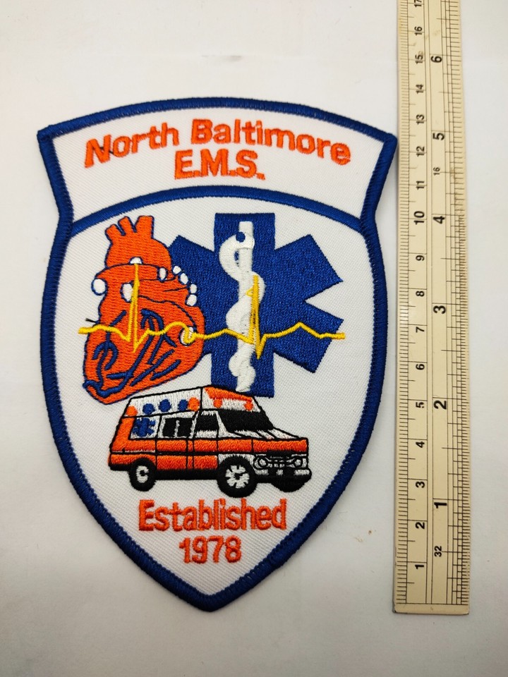 North Baltimore EMS Ohio Emergency Medical Services (EMS) Iron On Patch Embroide eBay