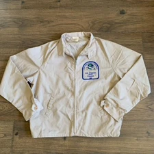 Vintage Auburn Sportswear BSA Patch Jacket Sz XL Lightweight Gray USA Made NASA?