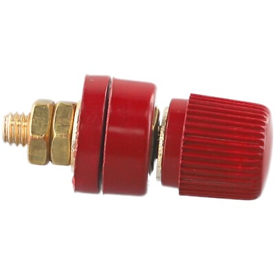 Luomorgo 2 Pcs 1/4" Remote Battery Terminal Stud Connectors - 6mm Red & Black Power Junction Posts