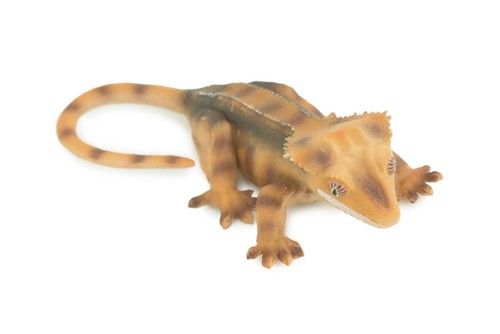 Crested Gecko Toy, Eyelash Gecko, Realistic Rubber Lizard Model 5.5" CH792 BB186 - 第 1/10 張圖片