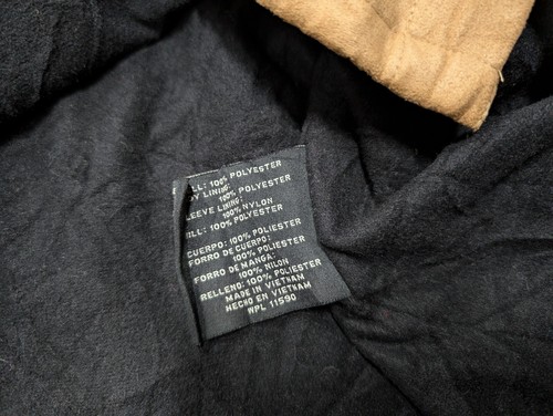 Forecast by Weatherproof Vintage Men's Tan Faux Suede Fleece Lined Jacket M - Picture 6 of 12