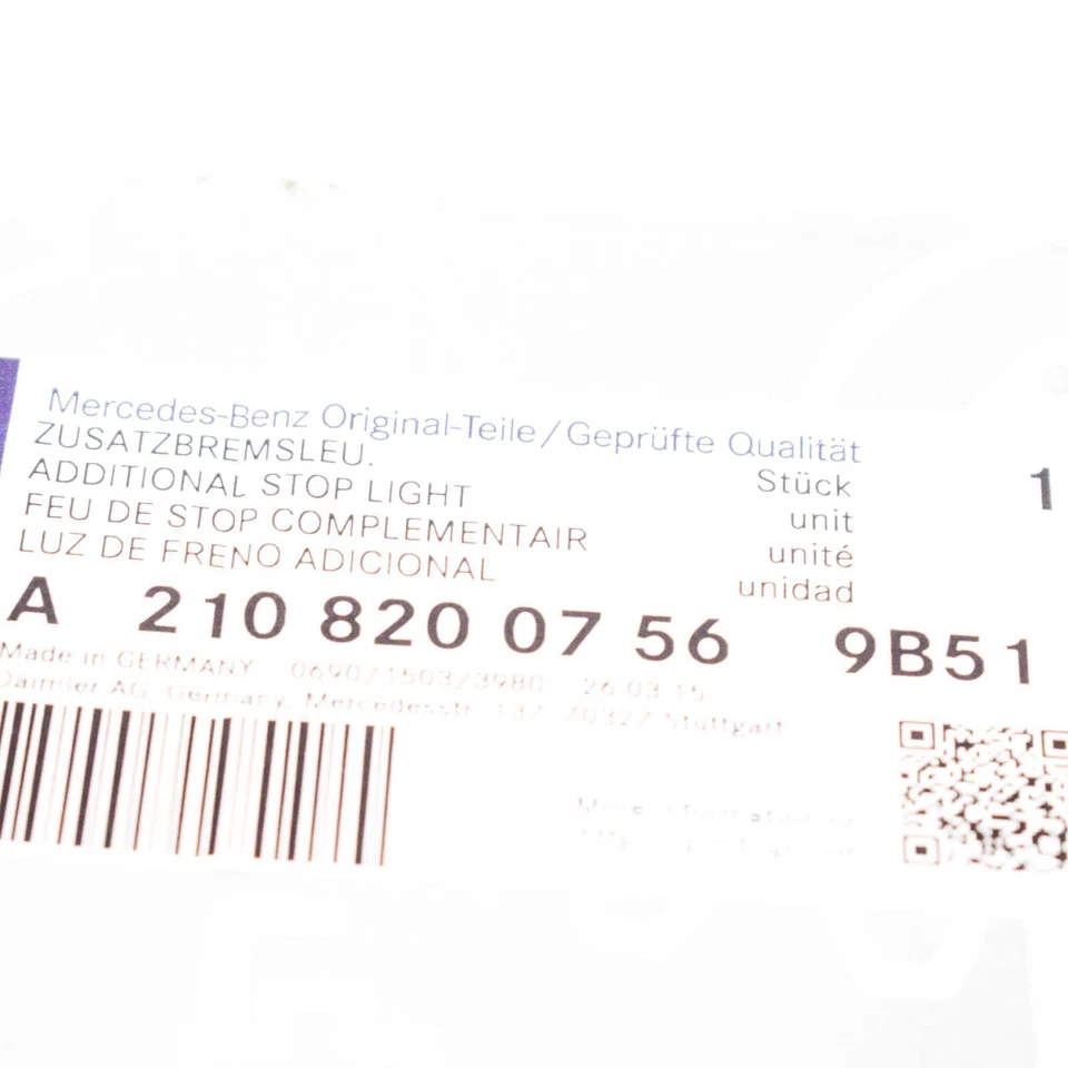 NEW MERCEDES BENZ E W210 THIRD BRAKE STOP LIGHT A21082007569B51 ORIGINAL - Image 2 of 4